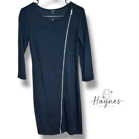 ANN TAYLOR | A Symmetrical Gold Full Zip Dress Size:2 EUC {166} - Picture 1 of 5